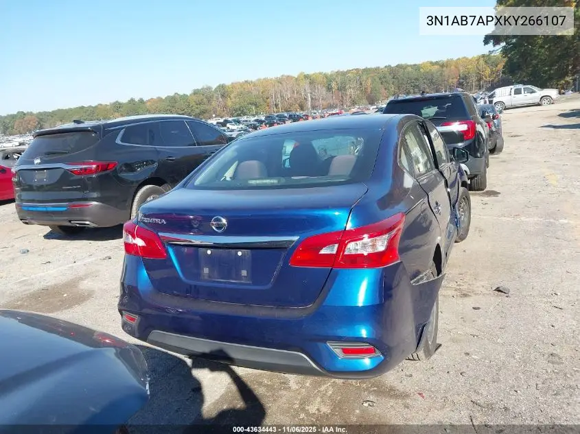 3N1AB7APXKY266107 2019 Nissan Sentra S