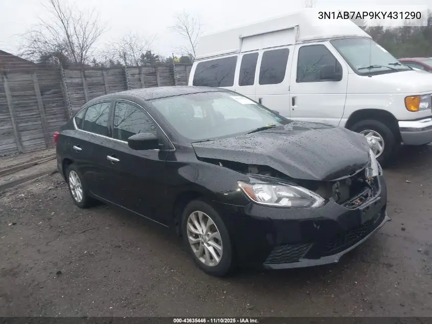 3N1AB7AP9KY431290 2019 Nissan Sentra Sv