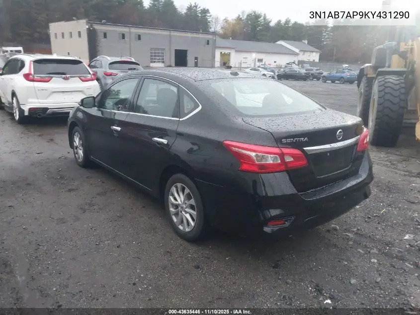 3N1AB7AP9KY431290 2019 Nissan Sentra Sv