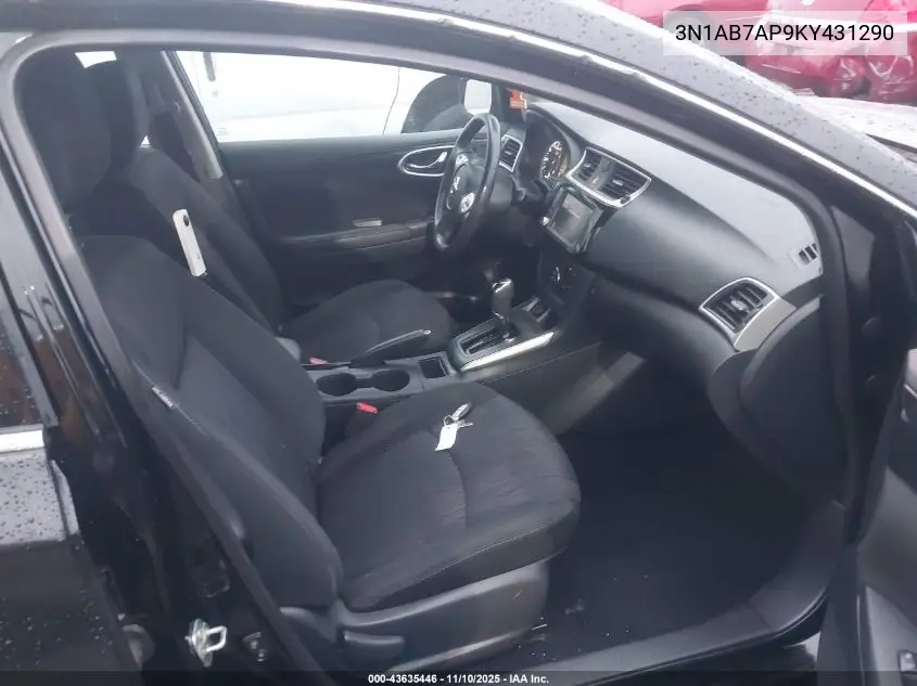 3N1AB7AP9KY431290 2019 Nissan Sentra Sv
