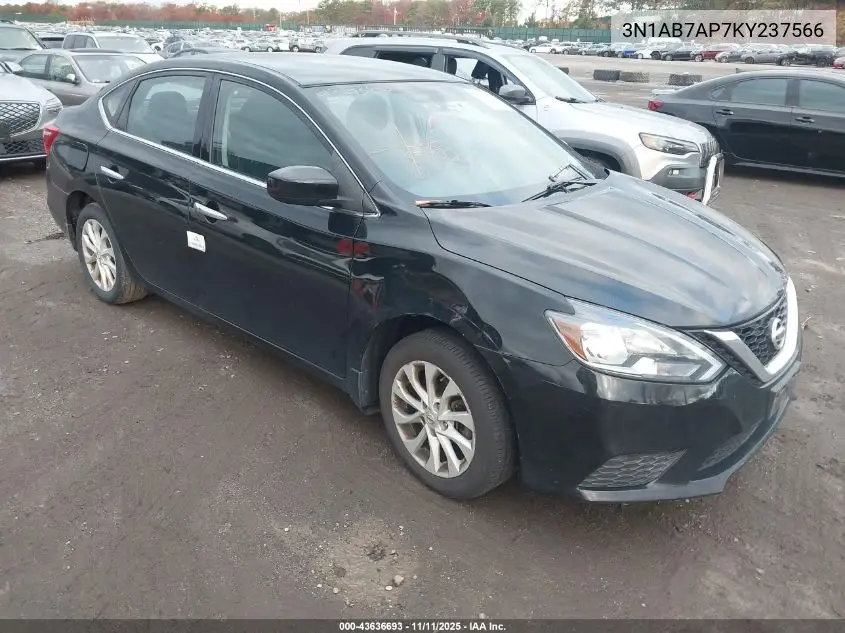 3N1AB7AP7KY237566 2019 Nissan Sentra Sv