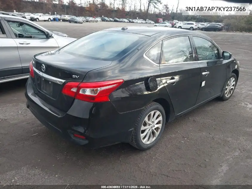 3N1AB7AP7KY237566 2019 Nissan Sentra Sv