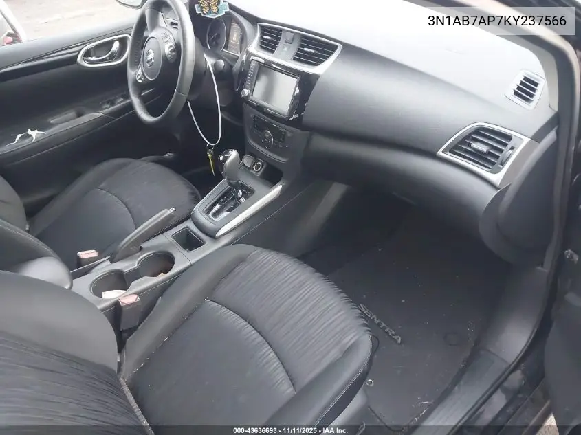 3N1AB7AP7KY237566 2019 Nissan Sentra Sv