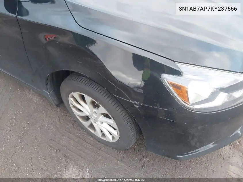3N1AB7AP7KY237566 2019 Nissan Sentra Sv