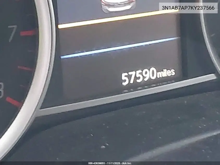 3N1AB7AP7KY237566 2019 Nissan Sentra Sv
