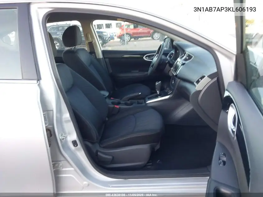 3N1AB7AP3KL606193 2019 Nissan Sentra Sv