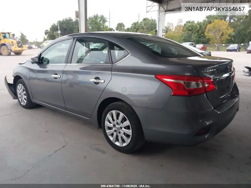 3N1AB7AP3KY354657 2019 Nissan Sentra S