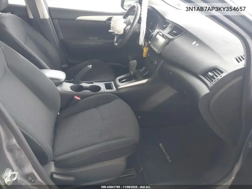 3N1AB7AP3KY354657 2019 Nissan Sentra S