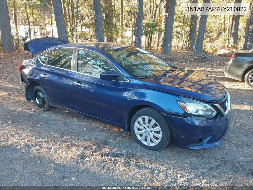 3N1AB7AP7KY210822 2019 Nissan Sentra S