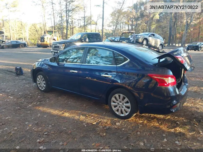 3N1AB7AP7KY210822 2019 Nissan Sentra S