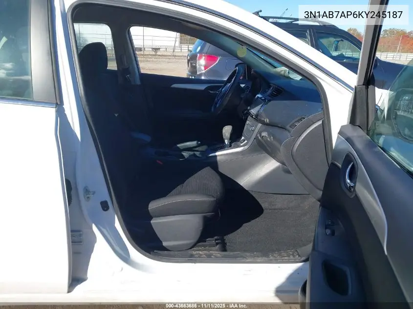 3N1AB7AP6KY245187 2019 Nissan Sentra S