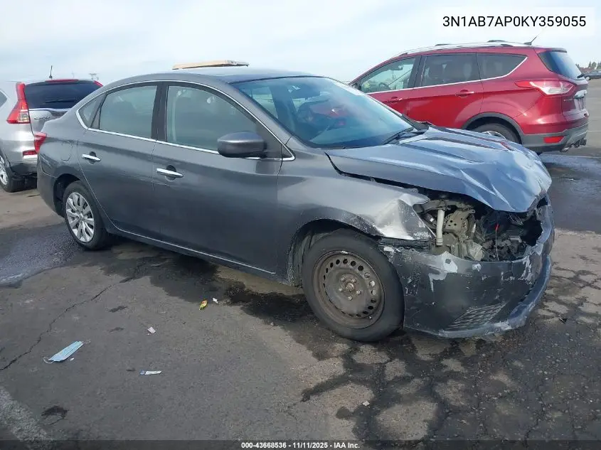 3N1AB7AP0KY359055 2019 Nissan Sentra S