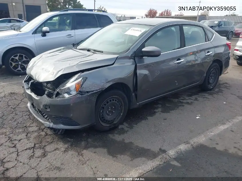 3N1AB7AP0KY359055 2019 Nissan Sentra S