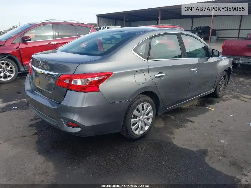 3N1AB7AP0KY359055 2019 Nissan Sentra S