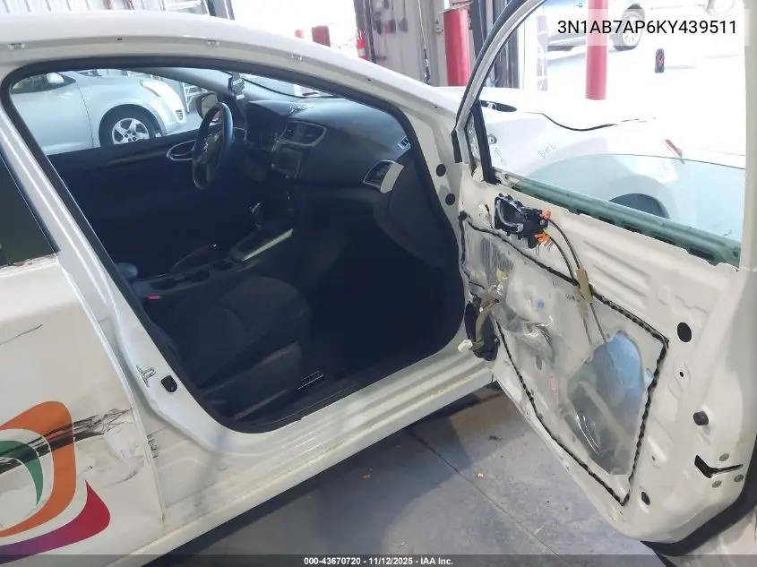 3N1AB7AP6KY439511 2019 Nissan Sentra Sv