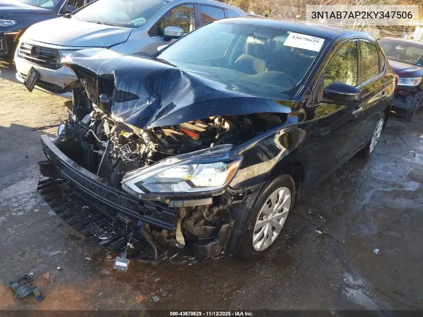 3N1AB7AP2KY347506 2019 Nissan Sentra S