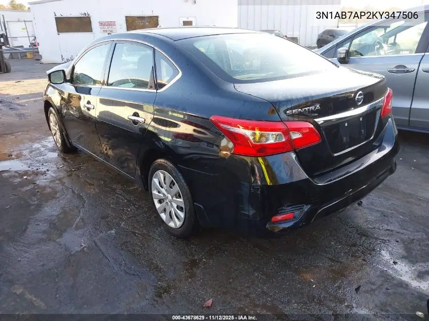 3N1AB7AP2KY347506 2019 Nissan Sentra S