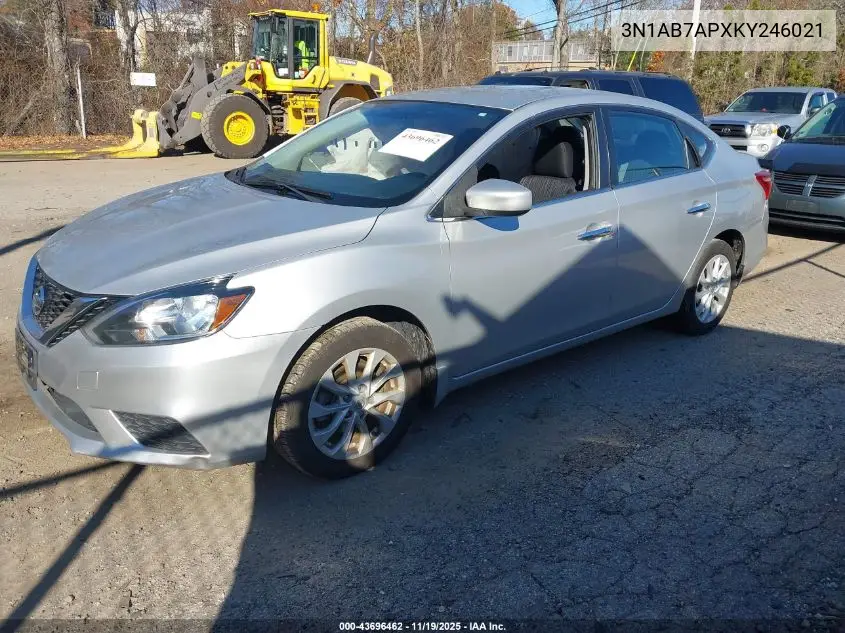 3N1AB7APXKY246021 2019 Nissan Sentra Sv