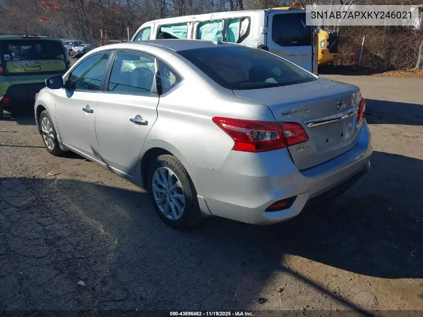 3N1AB7APXKY246021 2019 Nissan Sentra Sv