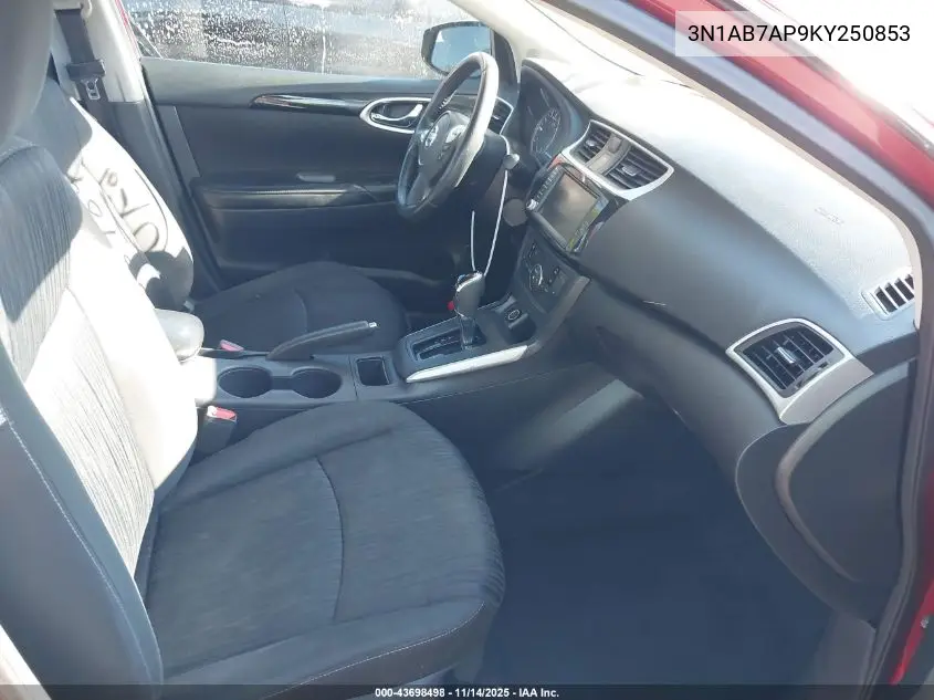3N1AB7AP9KY250853 2019 Nissan Sentra Sv