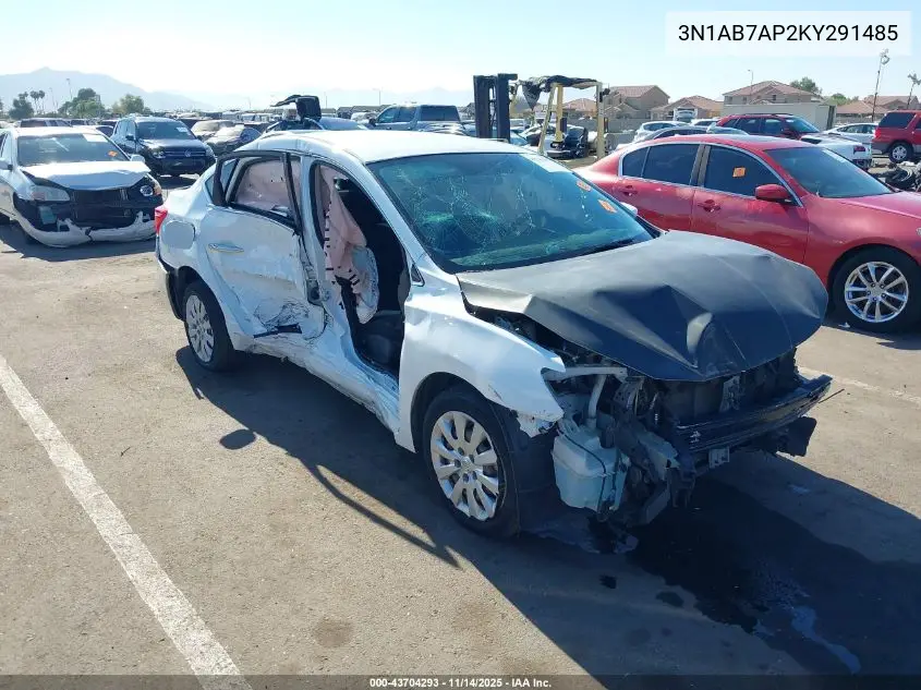 3N1AB7AP2KY291485 2019 Nissan Sentra S