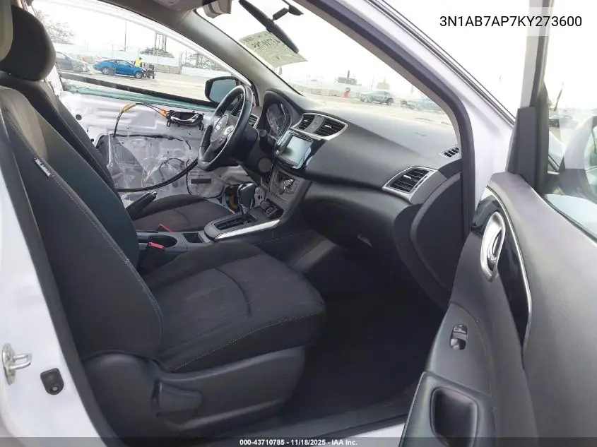 3N1AB7AP7KY273600 2019 Nissan Sentra Sv