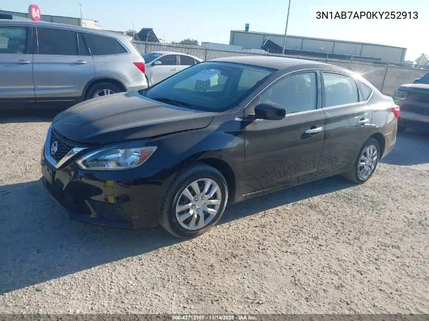 3N1AB7AP0KY252913 2019 Nissan Sentra S