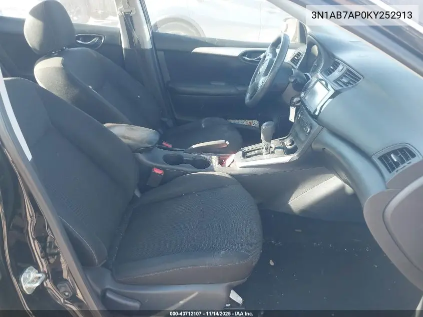 3N1AB7AP0KY252913 2019 Nissan Sentra S