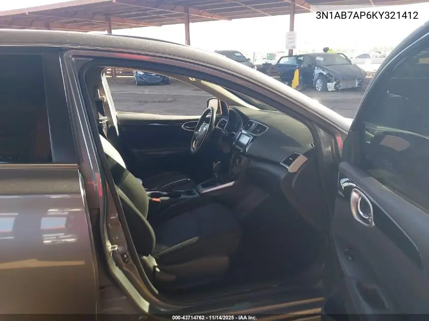 3N1AB7AP6KY321412 2019 Nissan Sentra Sv