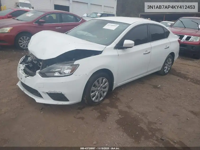 3N1AB7AP4KY412453 2019 Nissan Sentra S