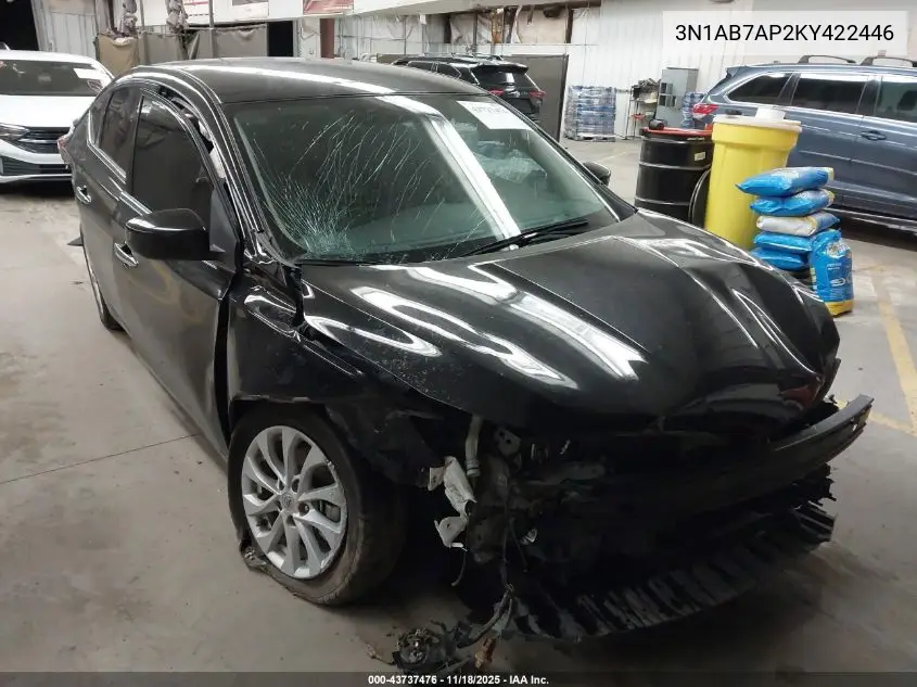 3N1AB7AP2KY422446 2019 Nissan Sentra Sv