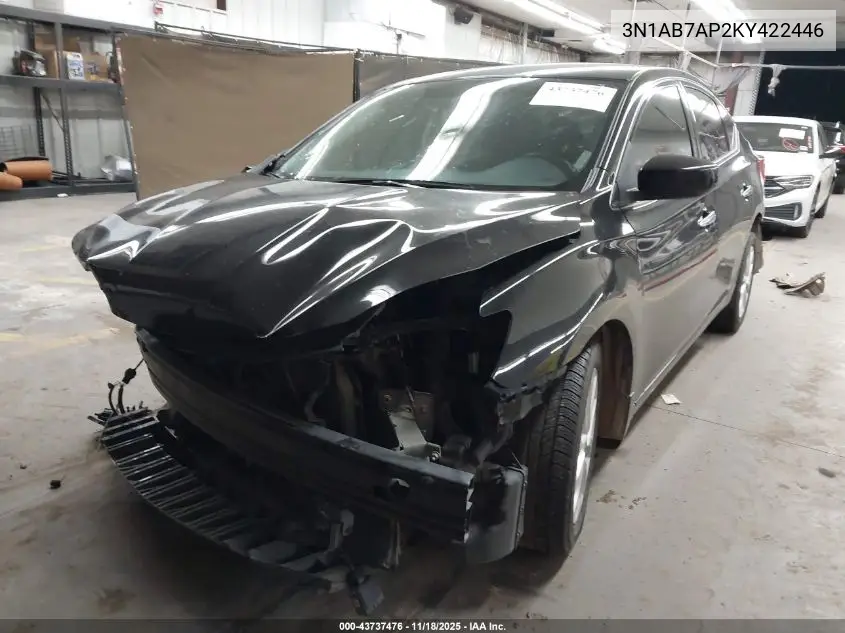 3N1AB7AP2KY422446 2019 Nissan Sentra Sv