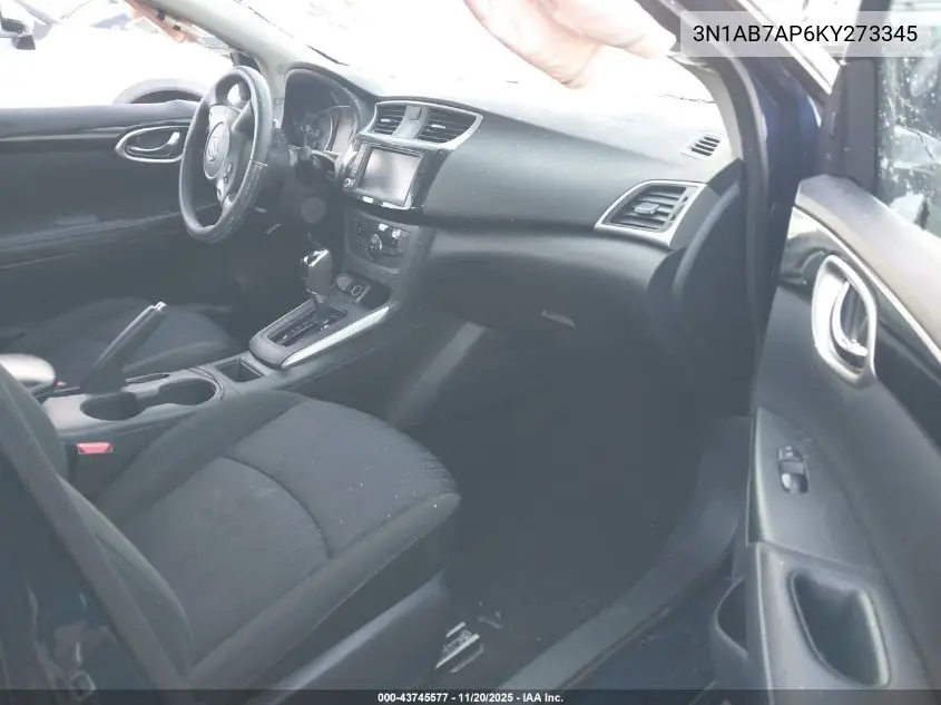 3N1AB7AP6KY273345 2019 Nissan Sentra Sv