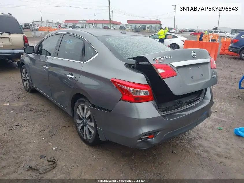 3N1AB7AP5KY296843 2019 Nissan Sentra Sv