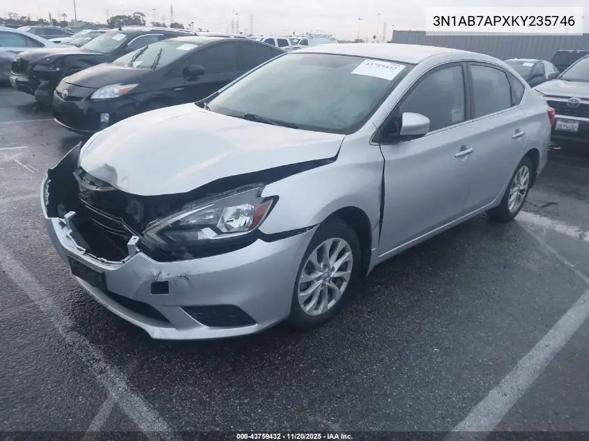 3N1AB7APXKY235746 2019 Nissan Sentra Sv