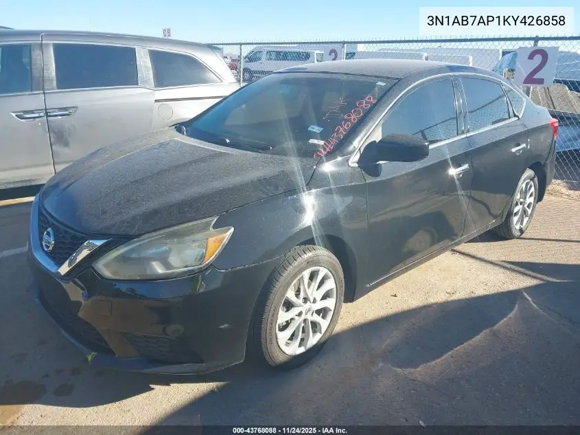3N1AB7AP1KY426858 2019 Nissan Sentra Sv