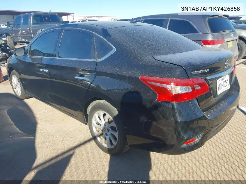 3N1AB7AP1KY426858 2019 Nissan Sentra Sv
