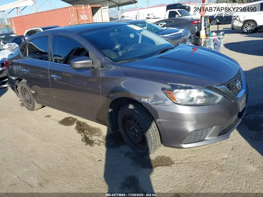 3N1AB7AP8KY298490 2019 Nissan Sentra S