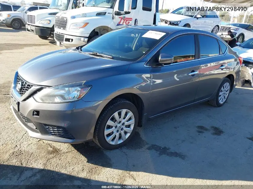 3N1AB7AP8KY298490 2019 Nissan Sentra S
