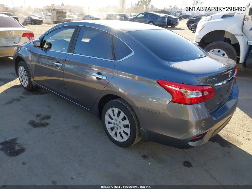 3N1AB7AP8KY298490 2019 Nissan Sentra S