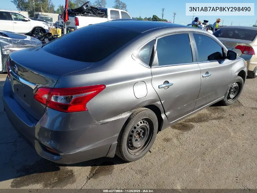3N1AB7AP8KY298490 2019 Nissan Sentra S