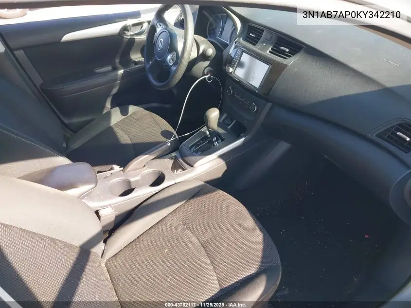3N1AB7AP0KY342210 2019 Nissan Sentra S
