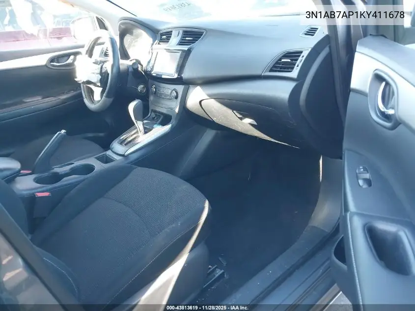 3N1AB7AP1KY411678 2019 Nissan Sentra S