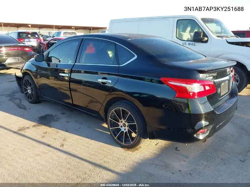 3N1AB7AP3KY251688 2019 Nissan Sentra S