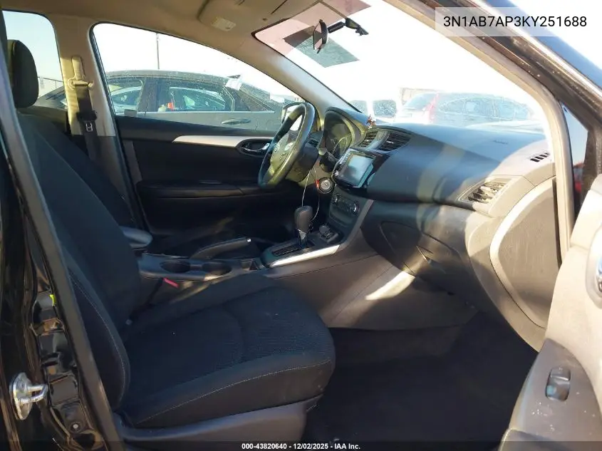 3N1AB7AP3KY251688 2019 Nissan Sentra S