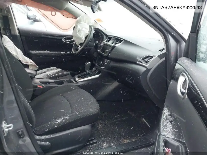 3N1AB7AP8KY322643 2019 Nissan Sentra Sv