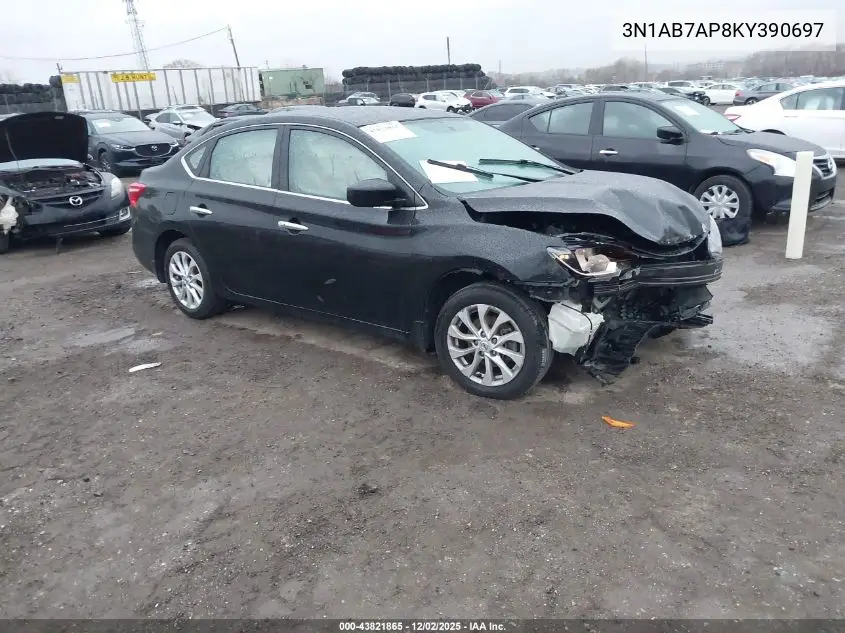 3N1AB7AP8KY390697 2019 Nissan Sentra Sv