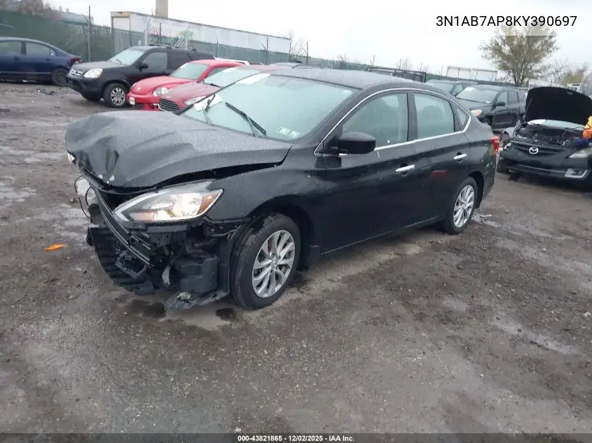 3N1AB7AP8KY390697 2019 Nissan Sentra Sv
