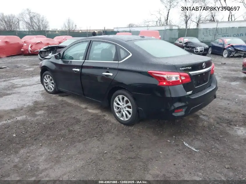 3N1AB7AP8KY390697 2019 Nissan Sentra Sv