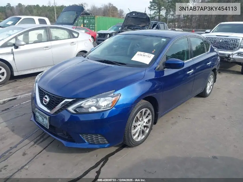 3N1AB7AP3KY454113 2019 Nissan Sentra Sv